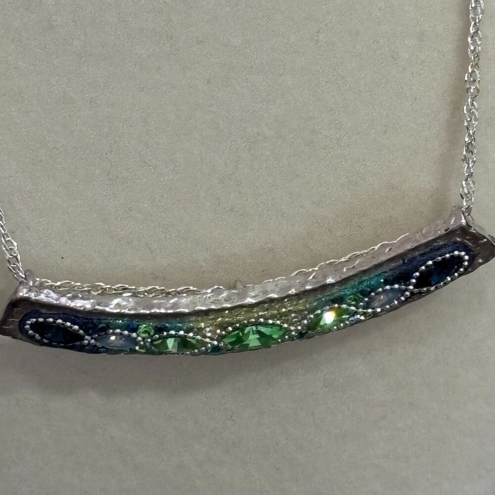Orit Schatzman Swavorski Bar Pendant on Chain